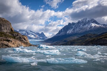 Grey Glacier Torres Del Paine National Park Chile