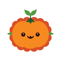 cute halloween pumpkin border design in vector style