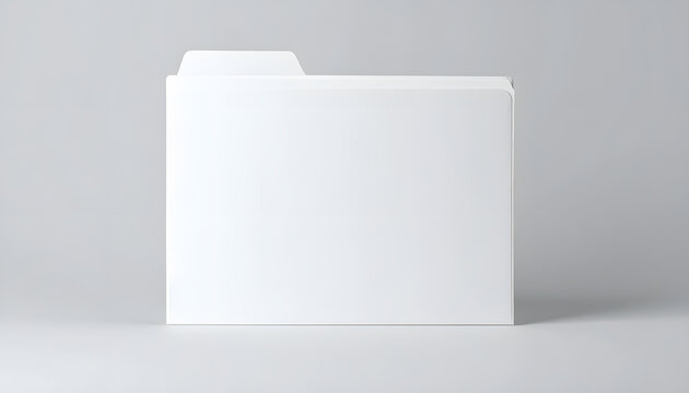 A standard white file folder with a blank tab