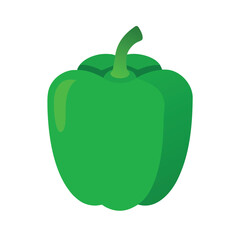  green bell pepper capsicum with smooth shiny