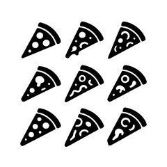 set of outline icons pizza shapes vector on a white background
set of 9 line icons, vector, on a white background