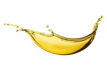A golden liquid splash, dynamic and vibrant, isolated on a transparent background. background removed