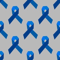 Breast cancer month seamless pink ribbon day mammogram pattern for medical accessories and medicine textiles