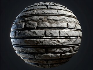 Gray stone brick wall texture background