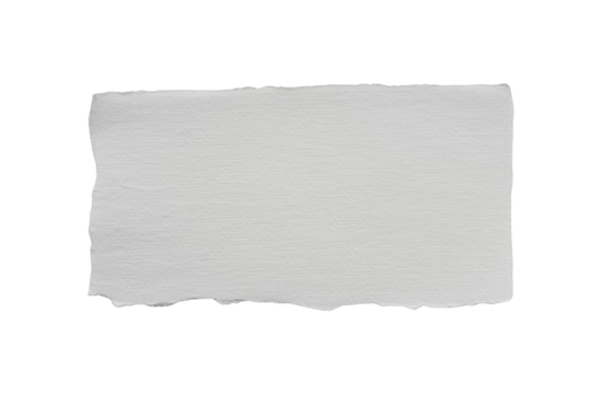 A piece of torn white paper with a rough edge, isolated on a transparent background. background removed