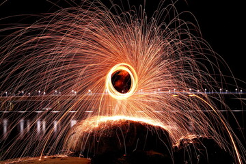 fireworks in the night