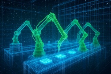 Integration of Computer Vision and Digital Twin Technology in an Autonomous Factory Setting Featuring Advanced Robot Arms Engaged in Precision Manufacturing High-Tech Construction Tasks