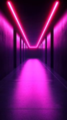 hallway with sleek walls and modern lighting in a contemporary space