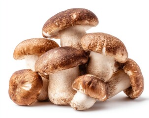 Cluster of brown mushrooms
