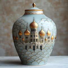 classic gold botanical ceramic high resolution picture