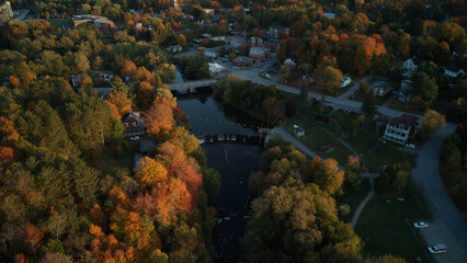 view of the city from the window
