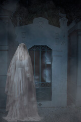 Bride ghost from an old cemetery
