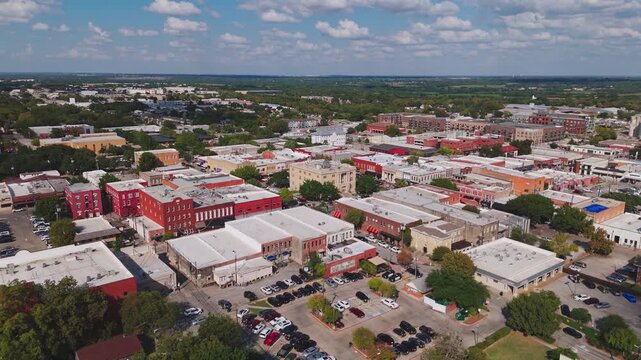 Aerial of McKinney, Texas City Skyline