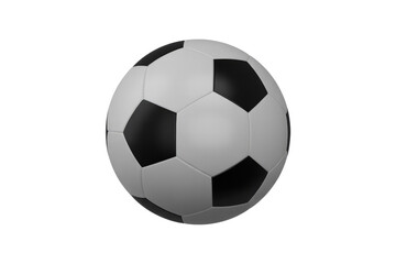 Fototapeta premium A classic black and white soccer ball, isolated on a transparent background. background removed
