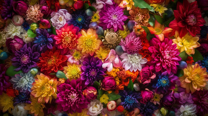 A collection of vibrant flowers background wallpaper stock photos