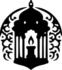 Beautiful Ramadan Candle with Soft Glow for Peaceful Spiritual Decoration