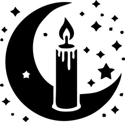 Beautiful Ramadan Candle with Soft Glow for Peaceful Spiritual Decoration