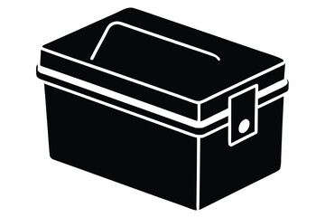 cooler box silhouette vector art