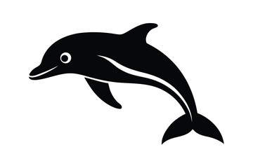 dolphin jumping silhouette vector art