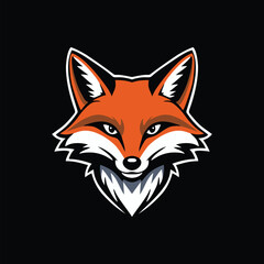 Obraz premium Orange fox cartoon design illustration