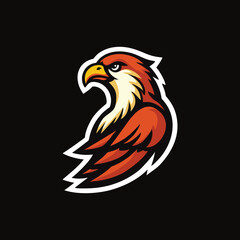 Falcon bird cartoon design illustration