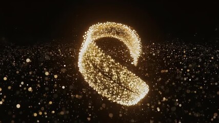 A powerful visual of glowing particles uniting to create an awareness ribbon. Symbolizes community, collective support, and solidarity in the fight against cancer.