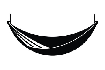 hammock silhouette vector art