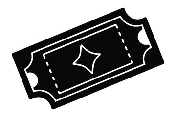 holiday ticket silhouette vector art