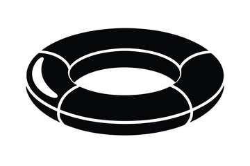 inflatable ring silhouette vector art