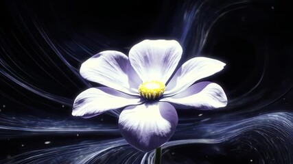 A flower blooms from darkness, a metaphor for cancer survival and renewed hope. A beautiful, symbolic animation for World Cancer Day and messages of resilience.