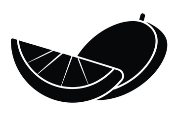 mango slice silhouette vector art