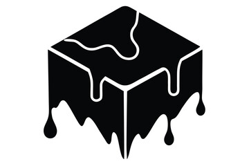 melting ice silhouette vector art