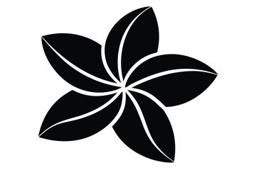 plumeria flower silhouette vector art