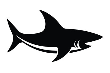 shark fin silhouette vector art