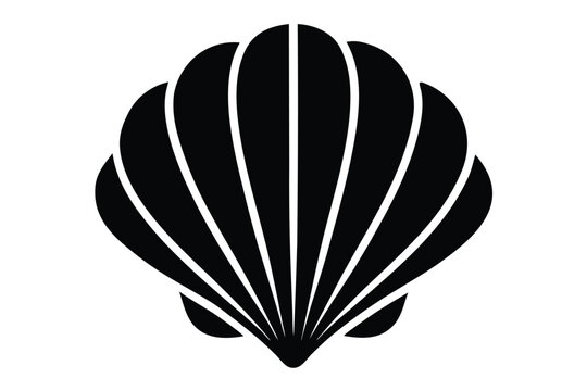 seashell pattern silhouette vector art