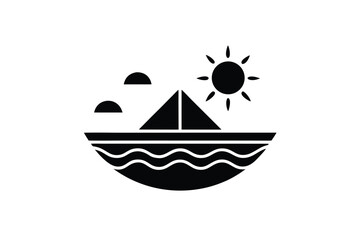 summer journey silhouette vector art