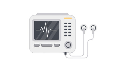 Medical device electrocardiogram with headphones display equipment modern