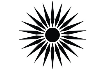 Obraz premium sunburst silhouette vector art