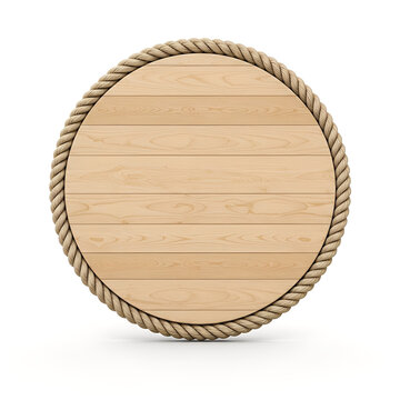 wooden sign on white background