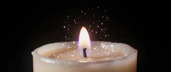 A softly flickering candle in the dark, symbolizing remembrance for those lost and a beacon of hope for the future. A solemn, respectful background for memorials.