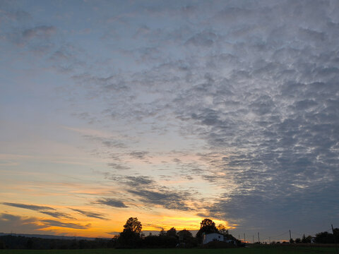 Sunset over the fields
