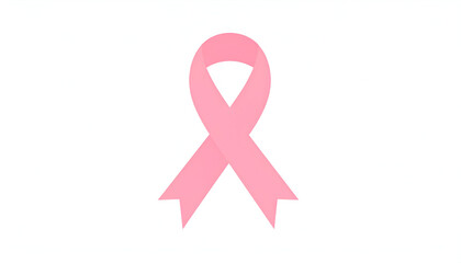 Pink ribbon symbol for breast cancer awareness campaign.