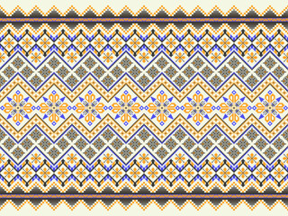 Golden Lavender Tribal Textile Pattern – Elegant Geometric Seamless Fabric with Chevron Motifs