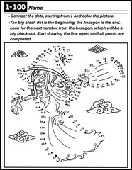 Halloween dot to dot with wish , coloring and activity for kids, preschool, kindergarten and homeschool , fit for 8.5”x11” size