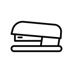 Simple Line Art Icon of a Stapler Office Supply Isolated on Transparent Background for Design Projects