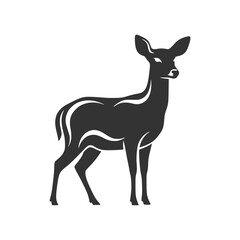 Elegant Doe Silhouette Minimalist Vector Illustration for Design