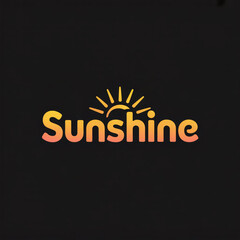 Cheerful Sunshine Logo with Vibrant Typography on White Background