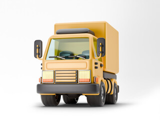 Delivery truck Front view 3D