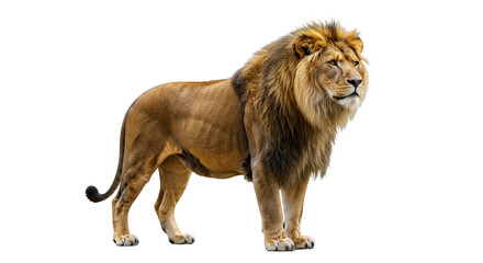 Obraz premium Isolated Realistic Male Lion PNG Image Majestic Wild Animal