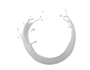 milk splash isolated on a white background. 3d render